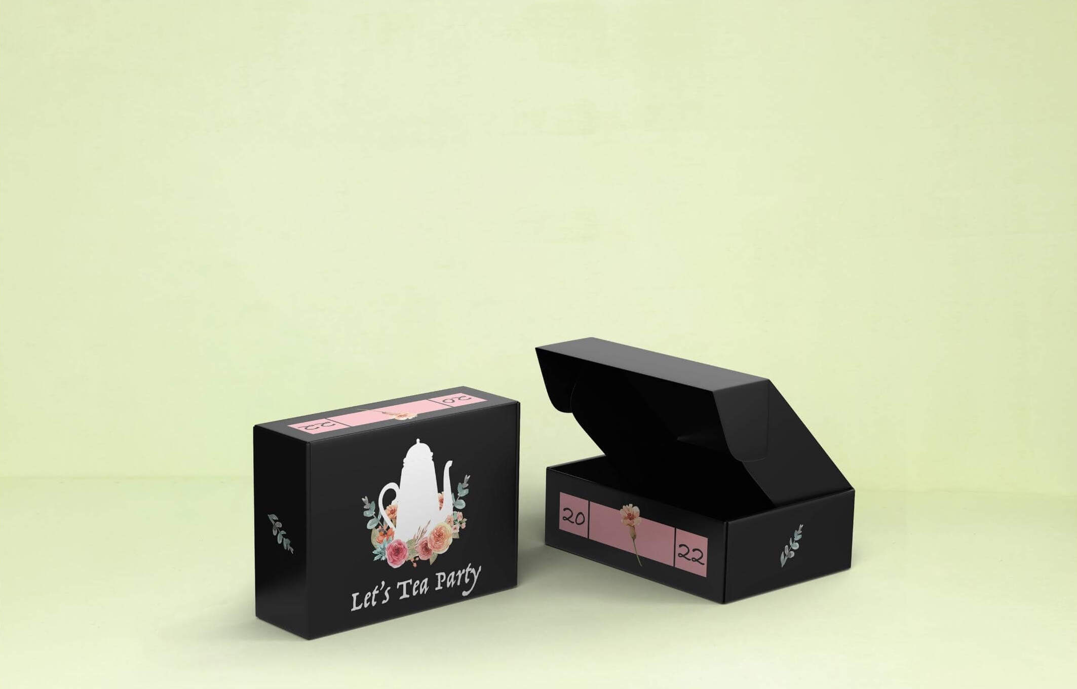 Klappschachtel für Tee